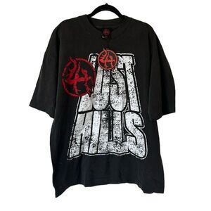 Lost Hills Men's World Tour Tee Shirt LH002 Black Size X-Large NWT